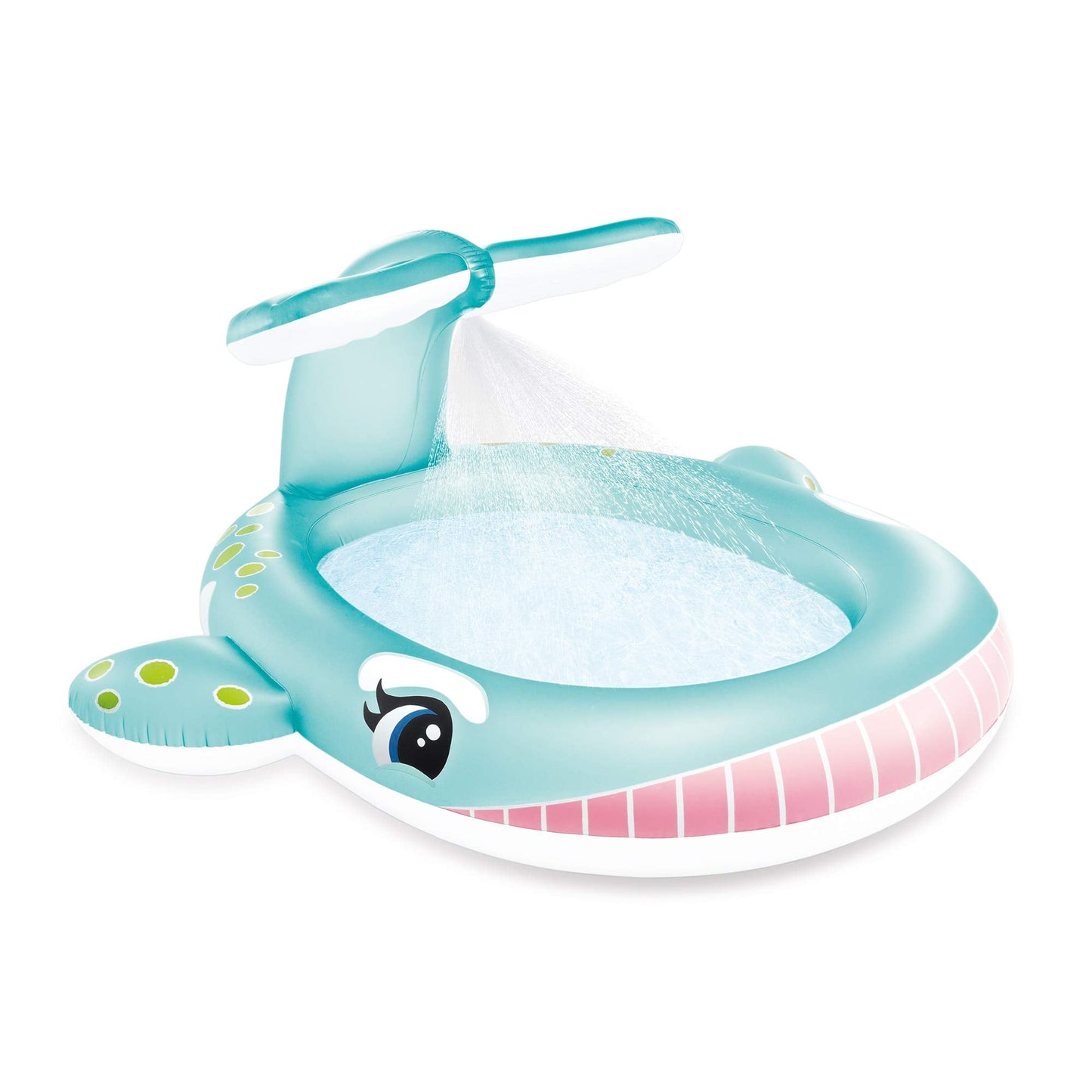 Intex 57440EP Inflatable Whale Spray Pool – 79x77x36 in, Kiddie Sprayer