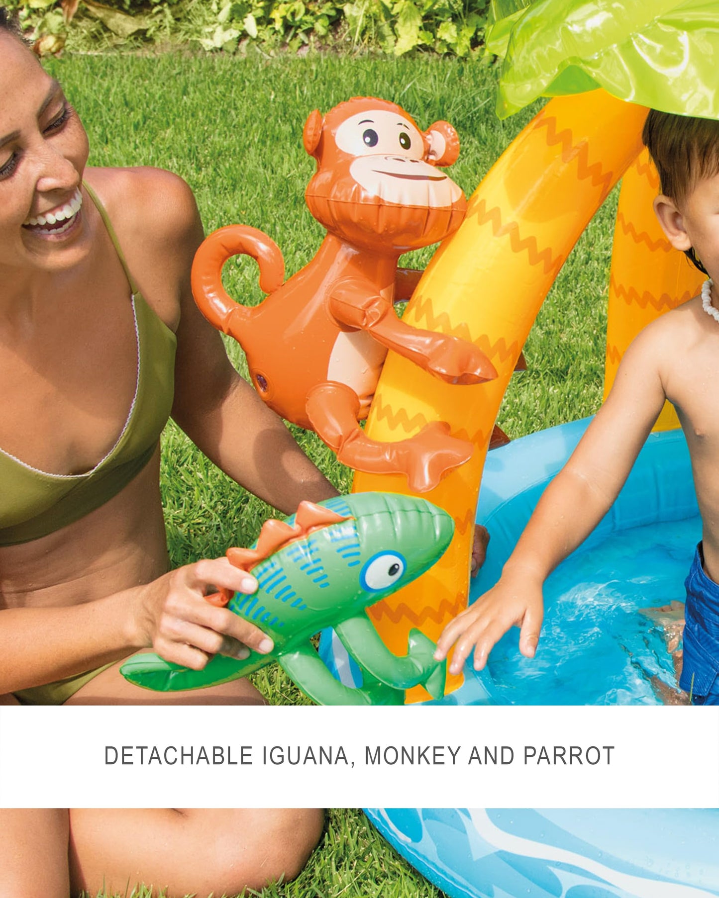 Intex Tropical Island Baby Toddler Pool 40x34 in – Safe Backyard Splash