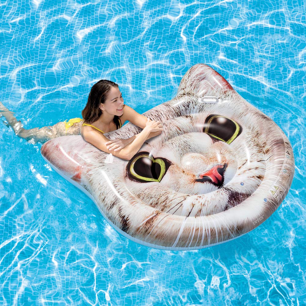 Intex 58784EU Hyperrealistic Cat Mat with Handles – Fun Water Play for Cats