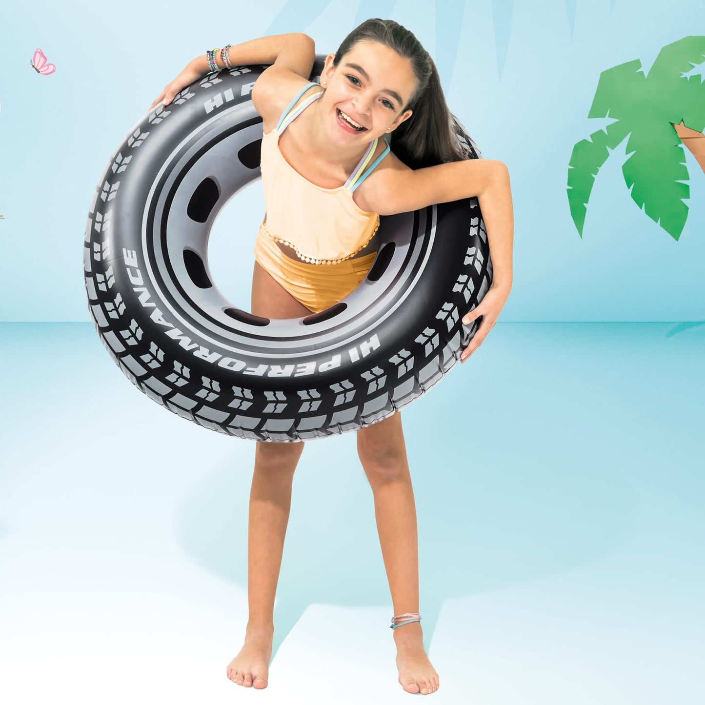 Intex 59252EP 36in Giant Tire Inflatable Pool Swim Tube – Durable & Easy to Use