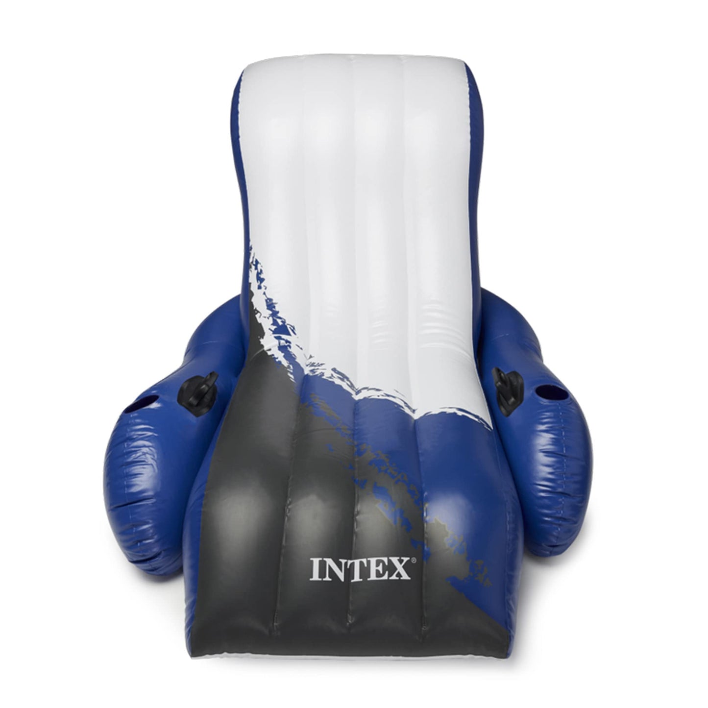 Intex Durable 18-Gauge Vinyl Pool Float Recliner Lounges — 2 Pack with Cup Holders