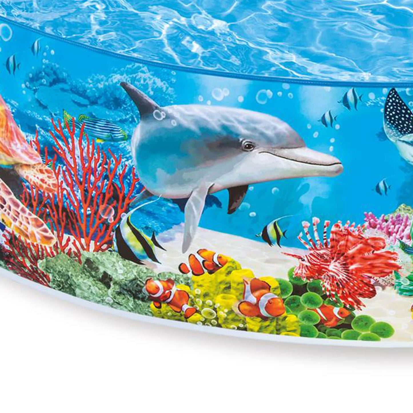Intex Deep Sea Blue 8ft x 18in SnapSet Pool – Instant Round Kiddie Pool (Ages 3+)