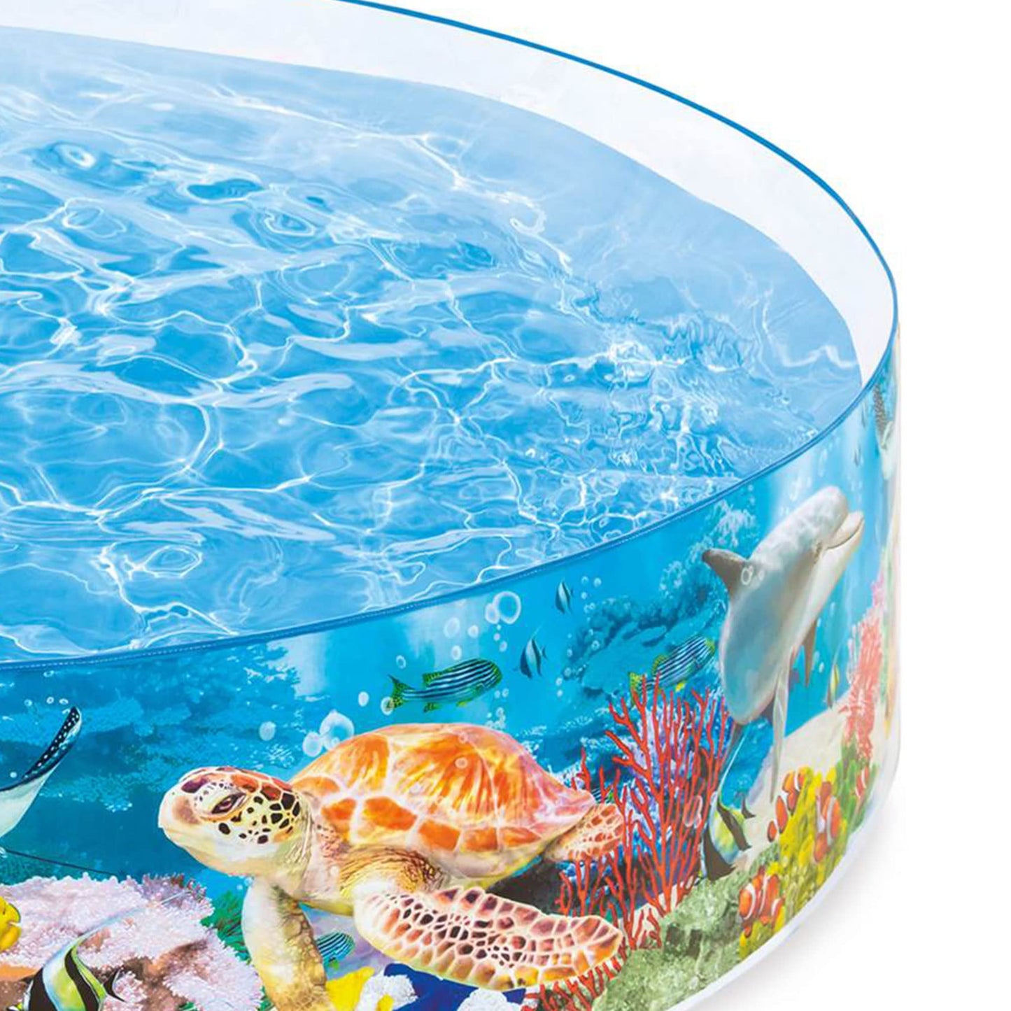 Intex Deep Sea Blue 8ft x 18in SnapSet Pool – Instant Round Kiddie Pool (Ages 3+)