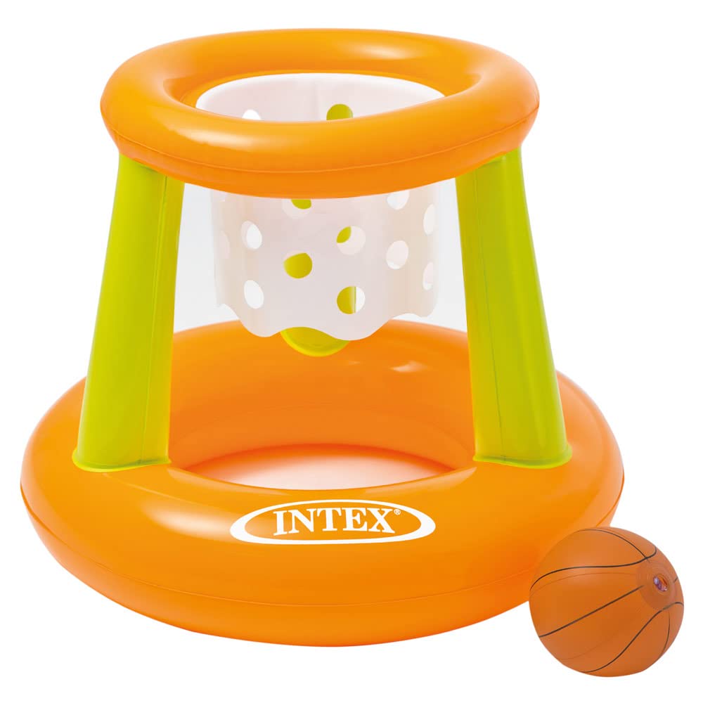 Intex Floating Hoops Basketball Game - Durable Poolside Fun (Colors May Vary)