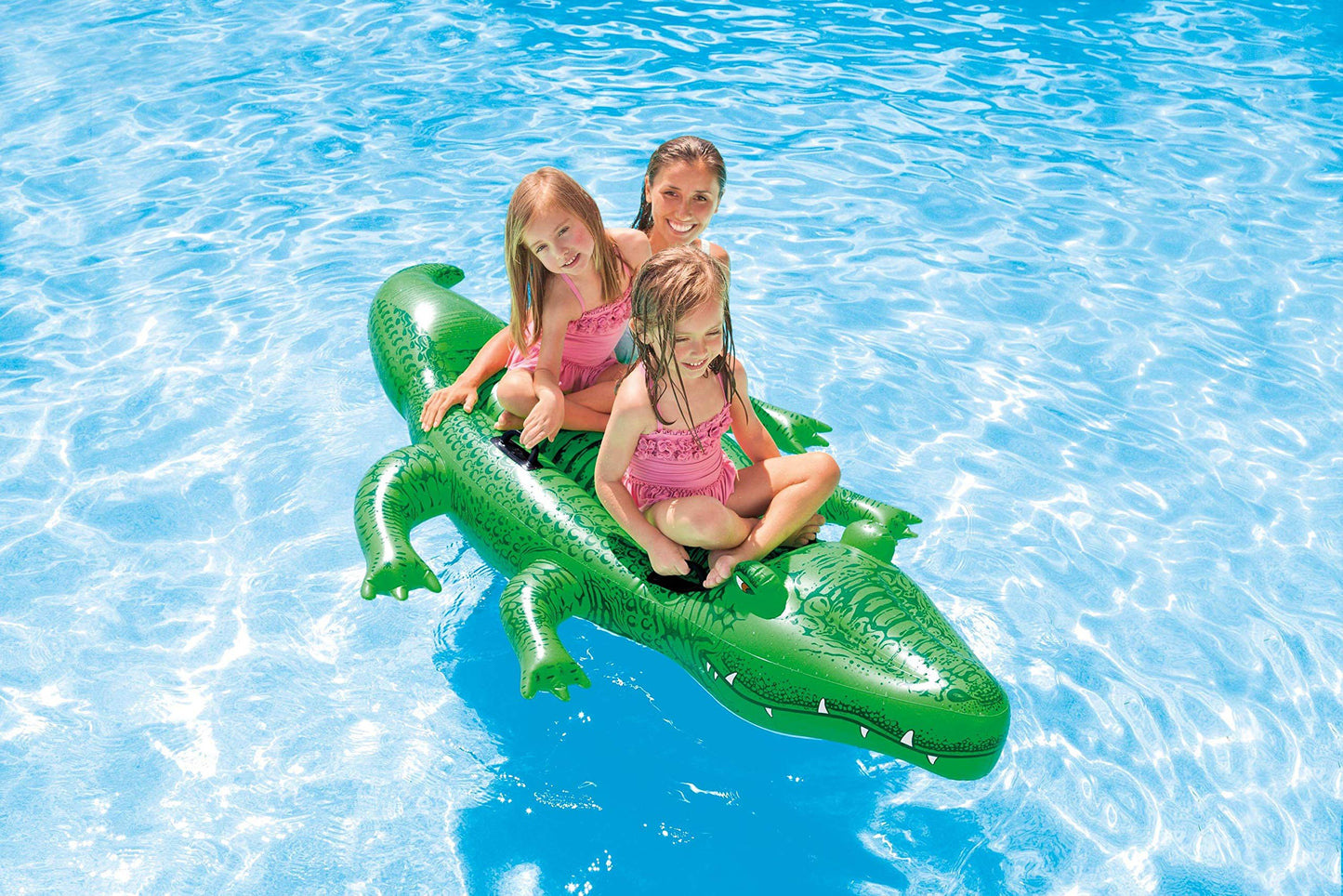 Intex Giant Gator Inflatable Pool Float — 80 x 45 in, 176 lb Capacity, Ages 3+