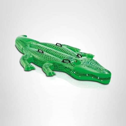 Intex Giant Gator Inflatable Pool Float — 80 x 45 in, 176 lb Capacity, Ages 3+