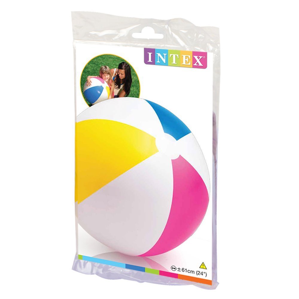 Intex 24'' Glossy Panel Ball – Durable Indoor/Outdoor Play Ball for Group Games