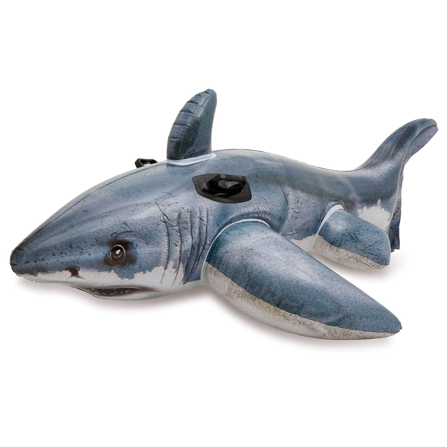 Intex Great White Shark Inflatable Pool Float – 68x42 in, 2 Handles, Ages 3+