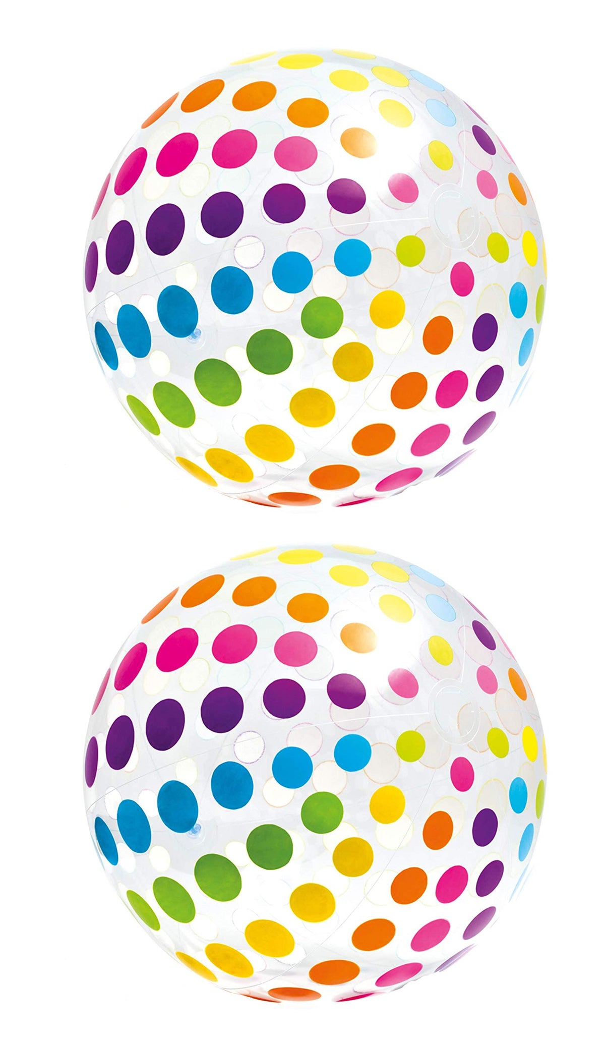 Intex Jumbo Ball 42-Inch (Pack of 2) | 2-Pack Transparent Beach & Pool Ball