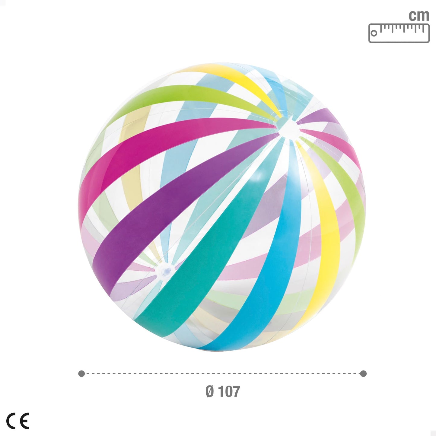 Intex Jumbo Inflatable 42-Inch Giant Beach Ball - Crystal Clear Dots