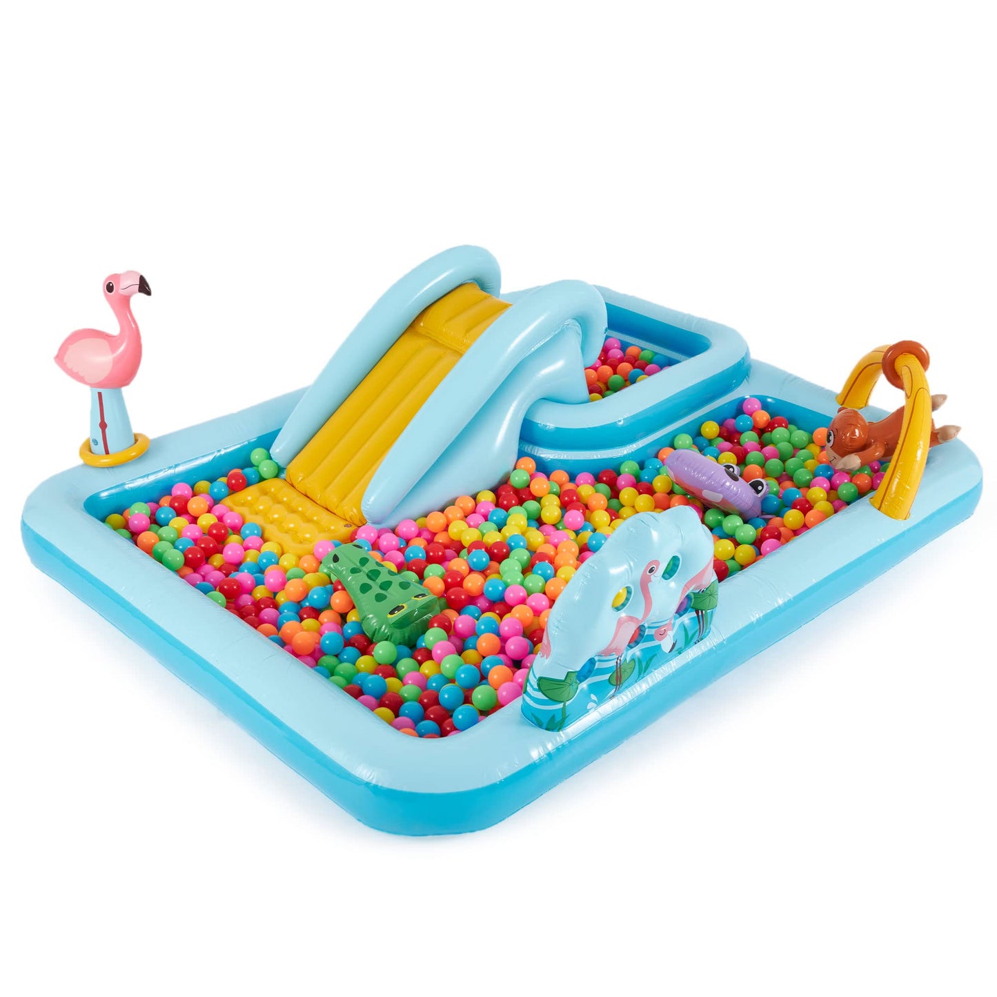 Intex Jungle Adventure Play Center – 96 x 78 x 28 in Kiddie Pool with Slide & Splash Pad