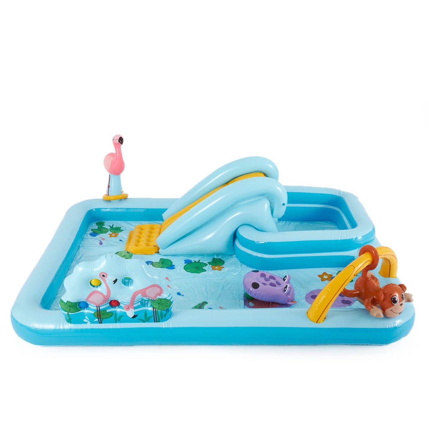 Intex Jungle Adventure Play Center – 96 x 78 x 28 in Kiddie Pool with Slide & Splash Pad