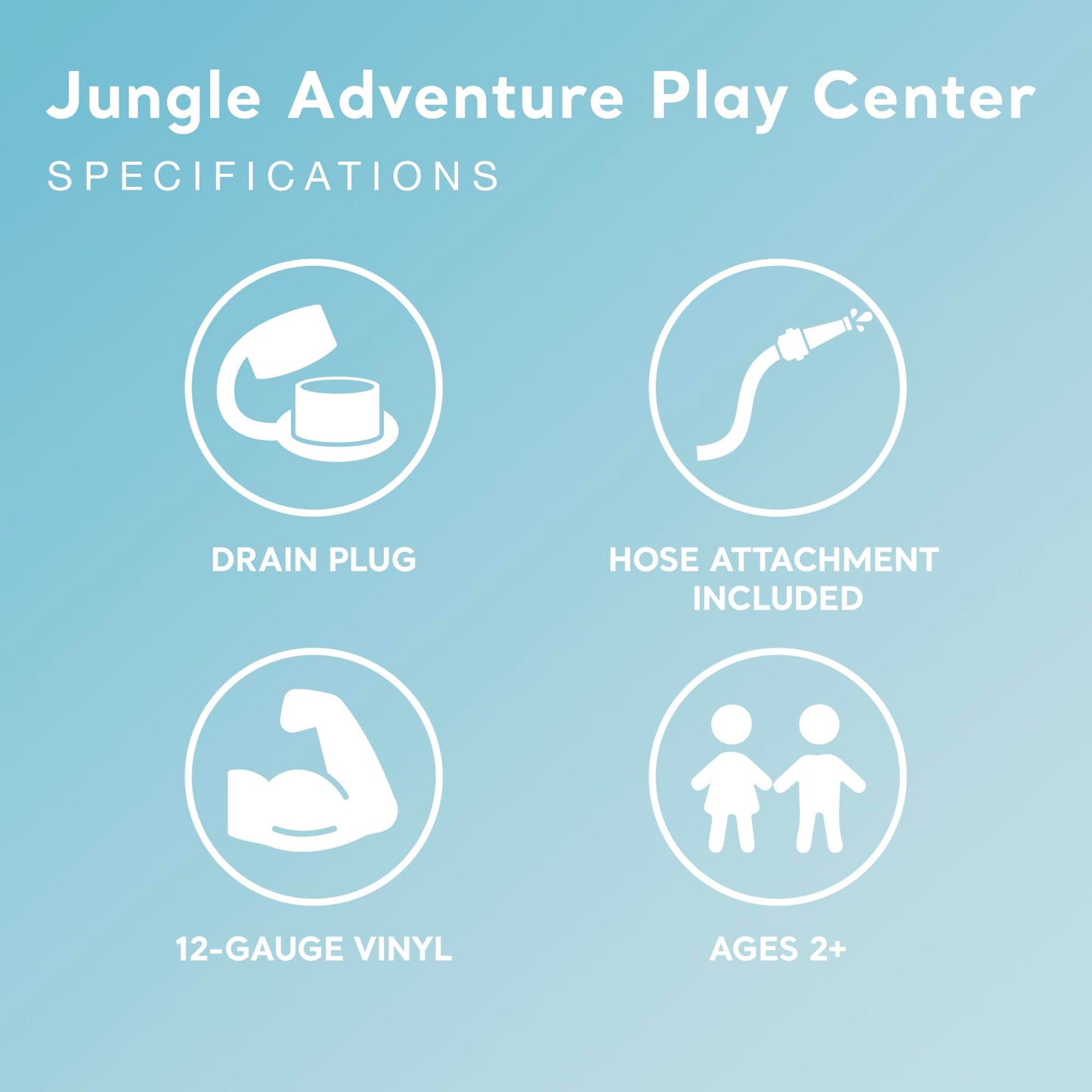 Intex Jungle Adventure Play Center – 96 x 78 x 28 in Kiddie Pool with Slide & Splash Pad