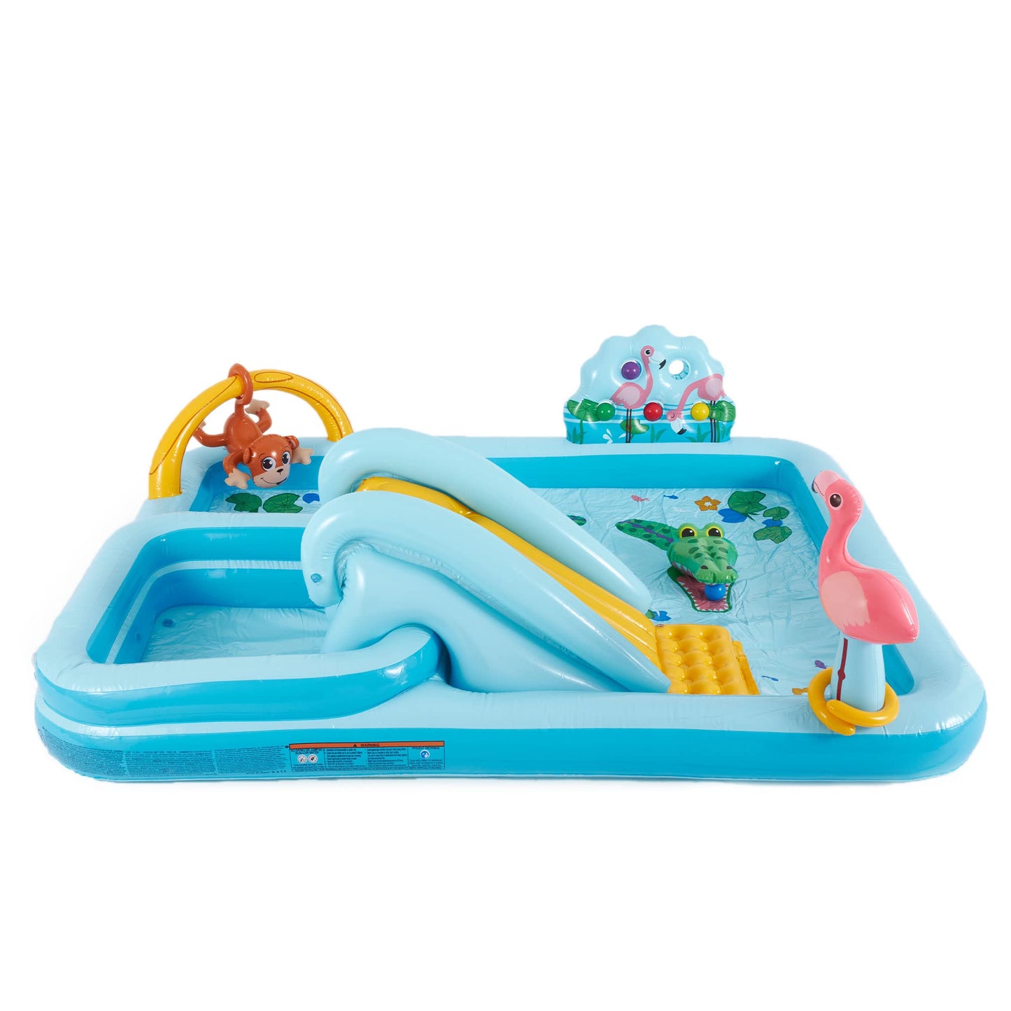 Intex Jungle Adventure Play Center – 96 x 78 x 28 in Kiddie Pool with Slide & Splash Pad