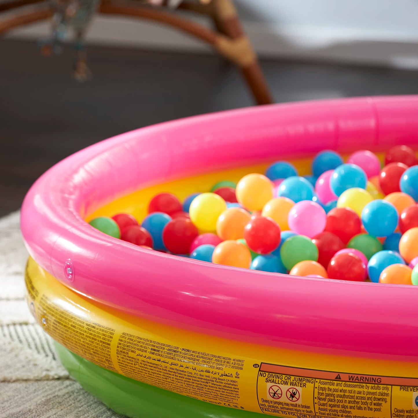 Intex Kiddie Pool Sunset Glow Design - 58x13 Inches Backyard Splash