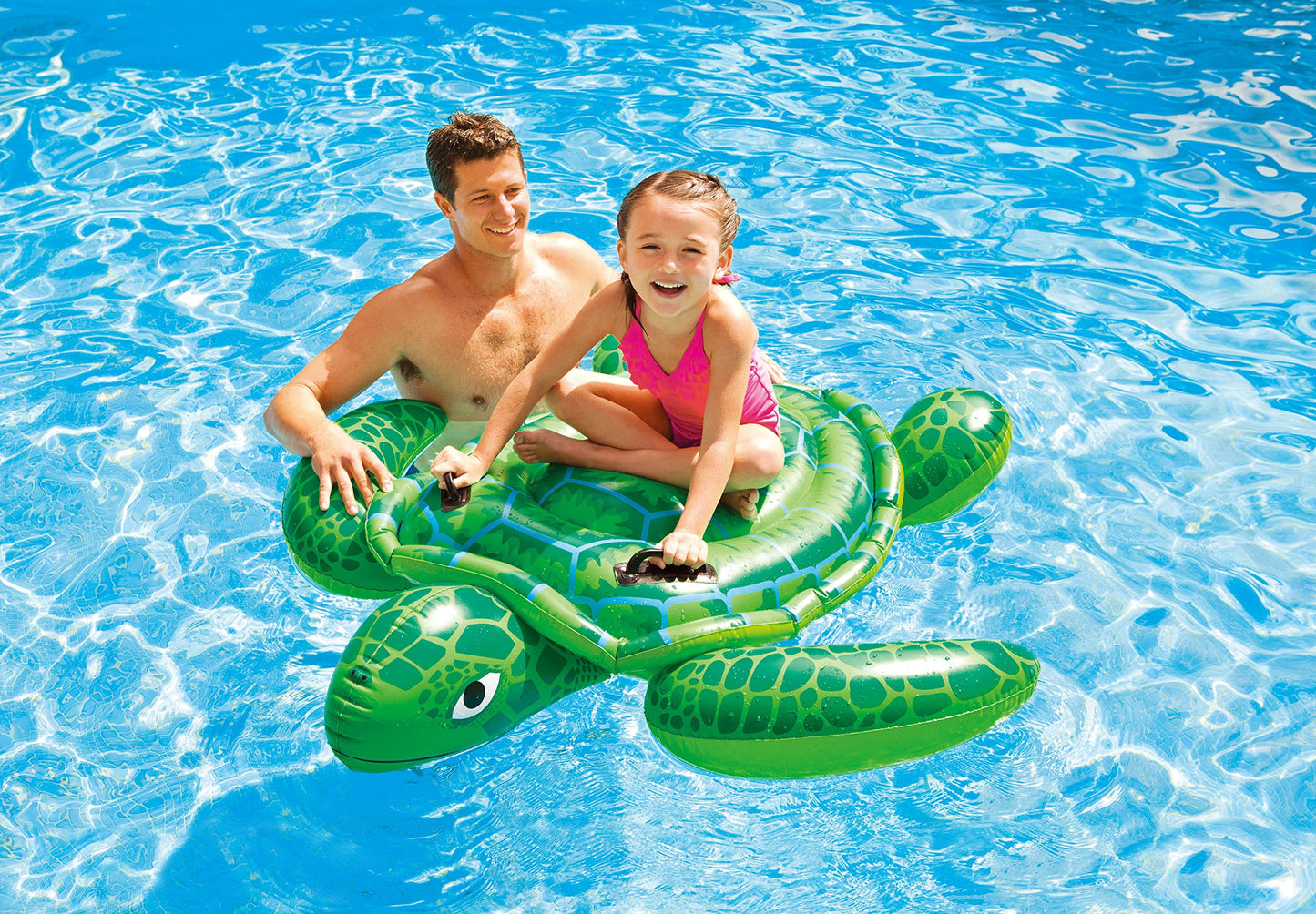 INTEX Lil' Sea Turtle Inflatable Pool Float – Kid Ride-On with Heavy-Duty Handles