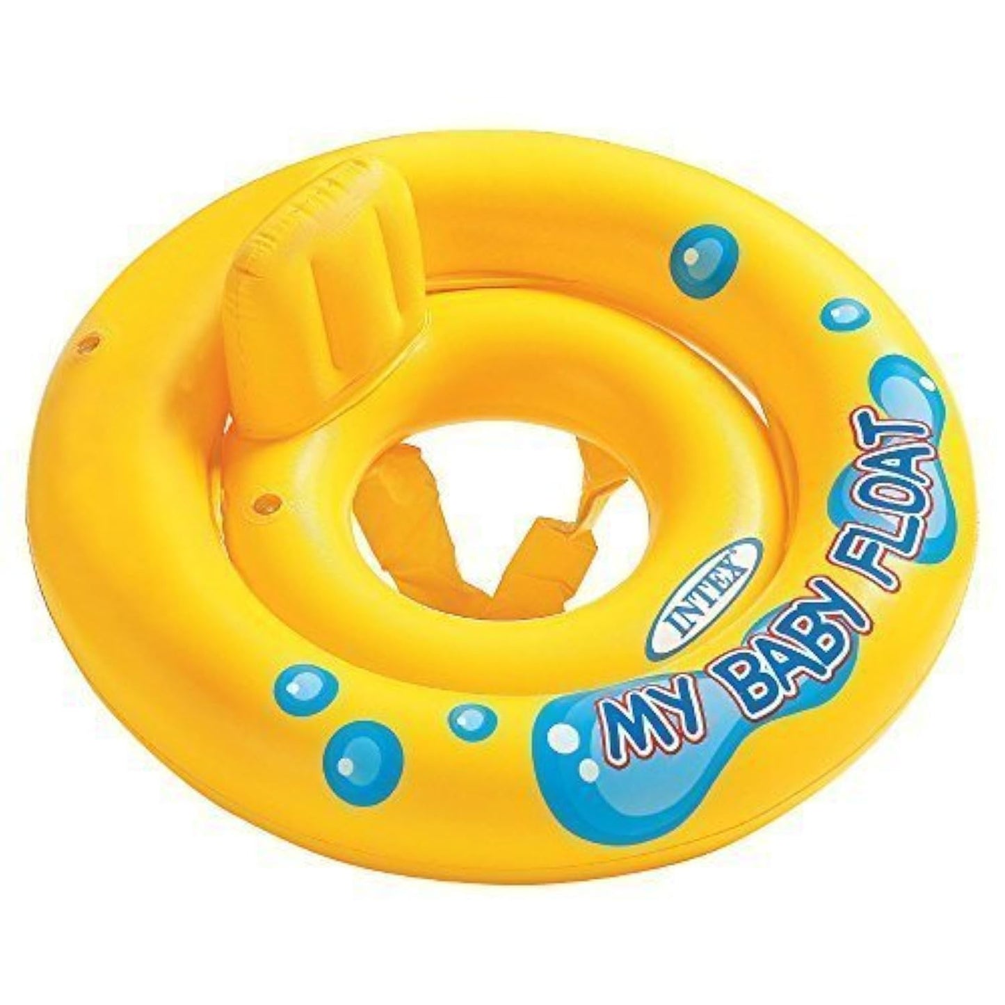 Intex My Baby Float 59574EP Yellow – 2-Chamber Baby Pool Float with Pillow Backrest