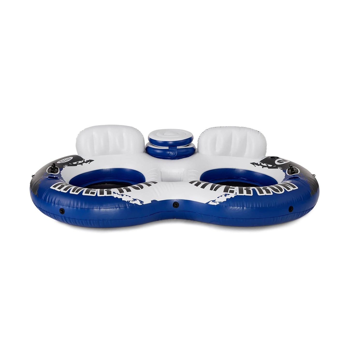 Intex River Run 2 Inflatable Floating Lounge – Backrests, Cup Holders, Cooler | 2 Person