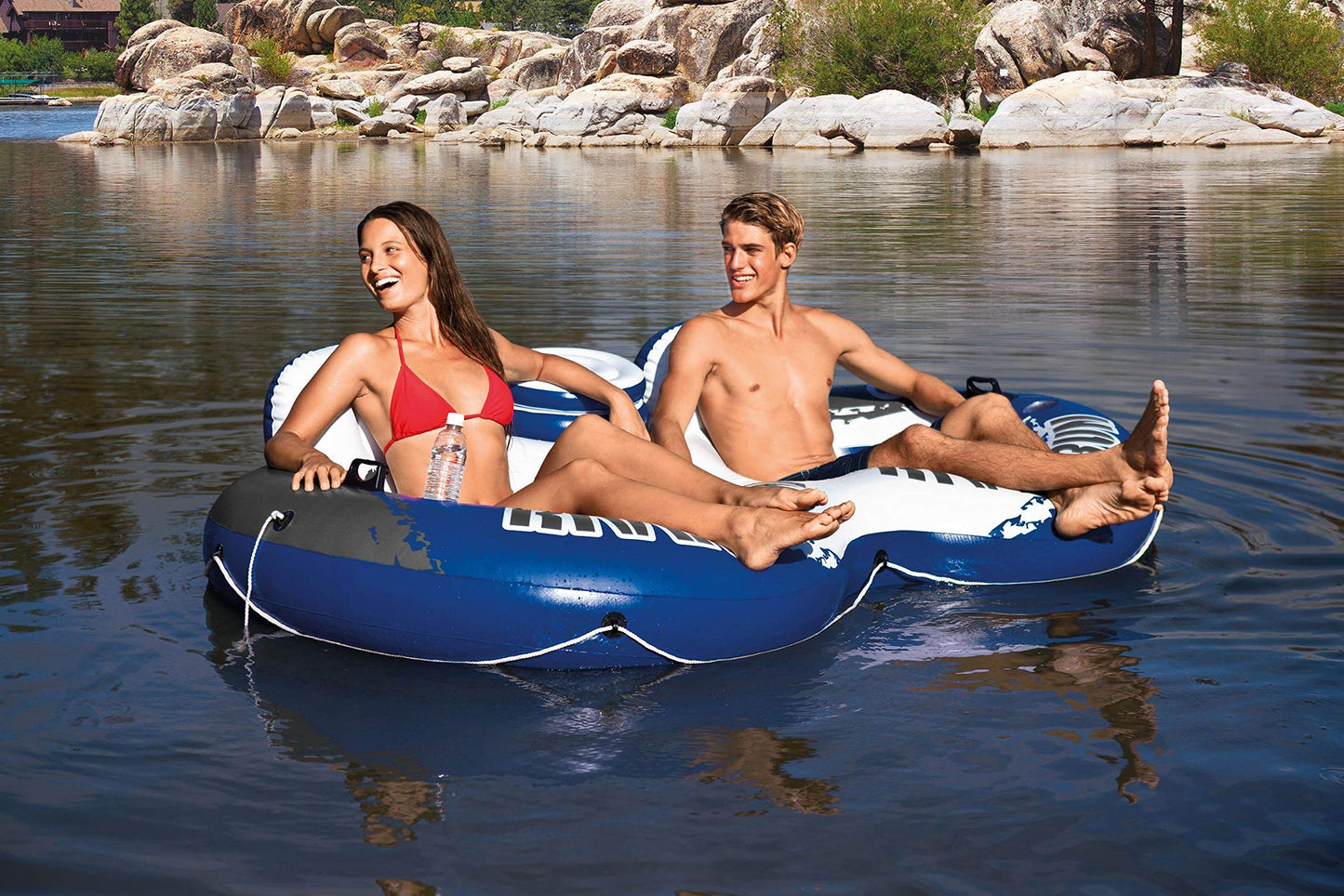 Intex River Run II Inflatable Raft – 104-inch x 56-inch, Built-in Backrest