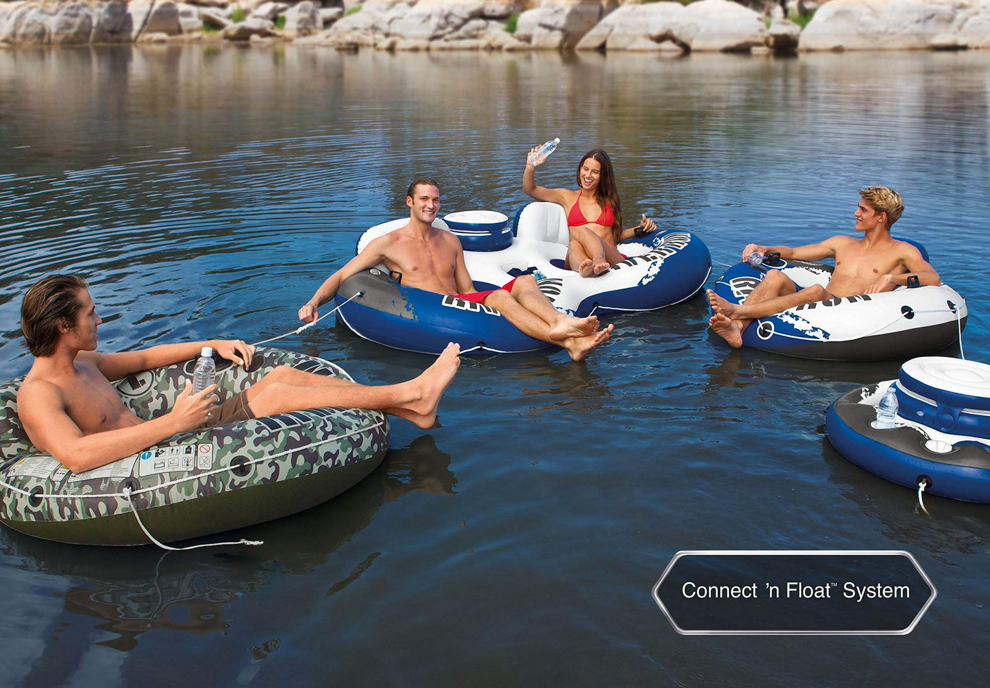 Intex River Run II Inflatable Raft – 104-inch x 56-inch, Built-in Backrest