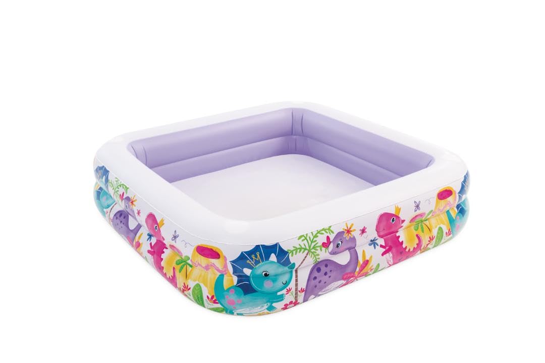 Intex 57470EP Sun Shade Pool – 62x62x48 in Inflatable Kiddie Pool with Canopy and Ocean Scene