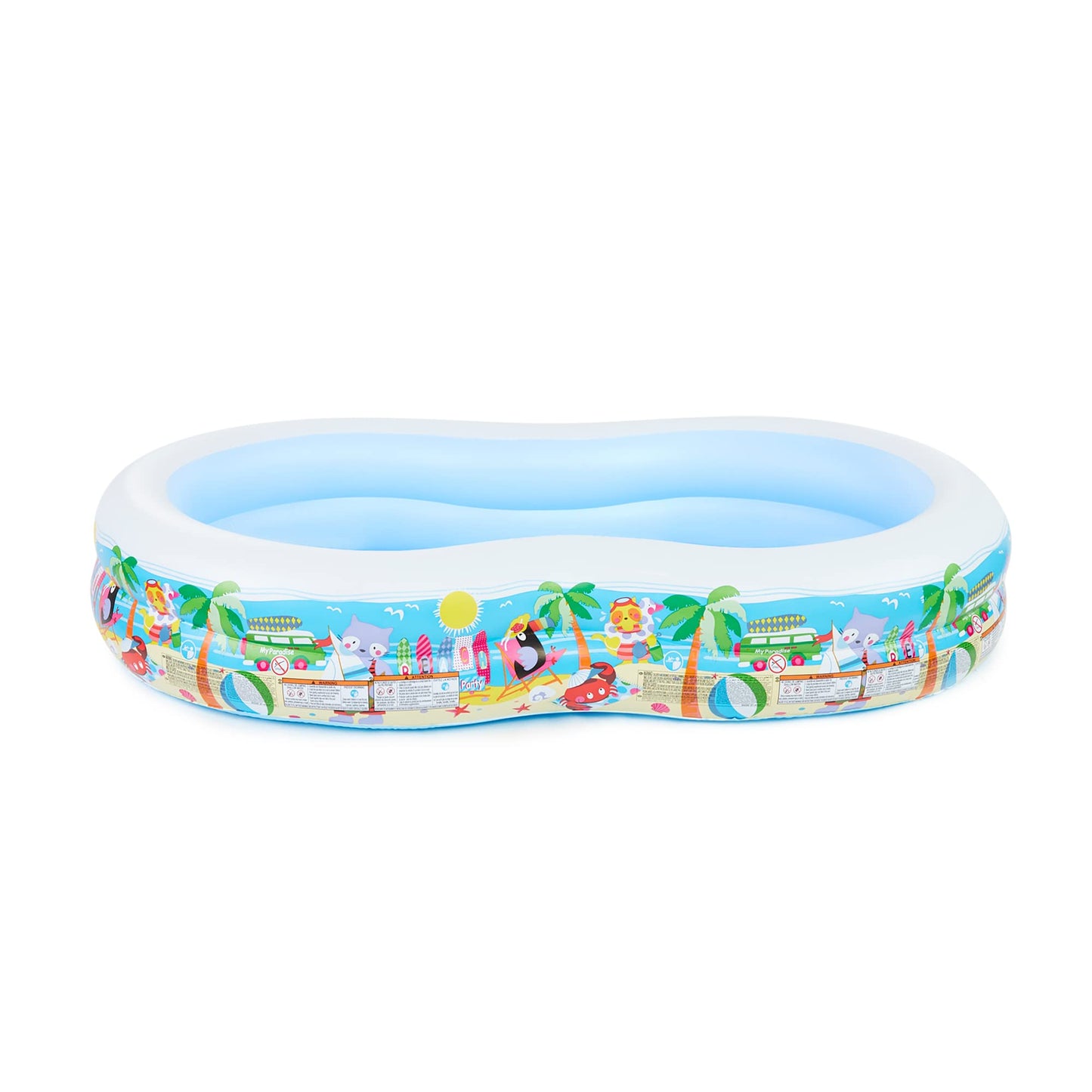 Intex Swim Center Paradise Seaside Inflatable Kiddie Pool – 8.5 ft x 5.25 ft x 18 in