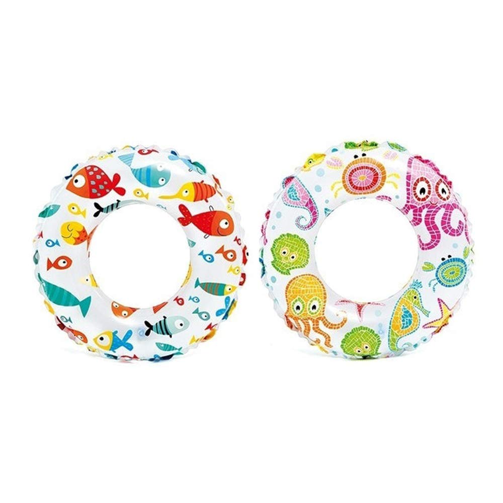 Intex Recreation Lively Print Swim Ring – 20-Inch Pool Float (Pack of 2, Assorted)