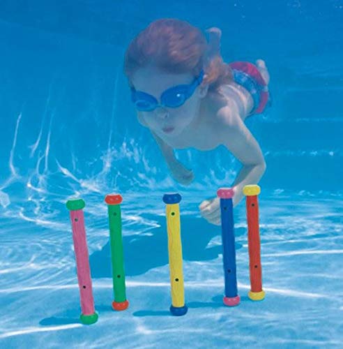 Intex Underwater Play Sticks 5-Pack (55504) – Assorted Pool Toy Set