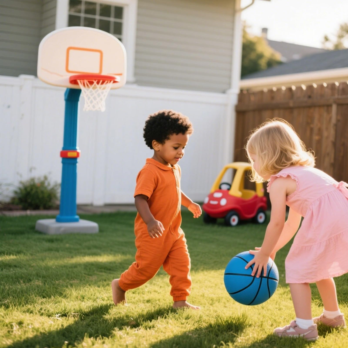 INTOWIND Mini Basketballs 7-Inch 3 Pack with Pump – Indoor & Outdoor Play for Kids