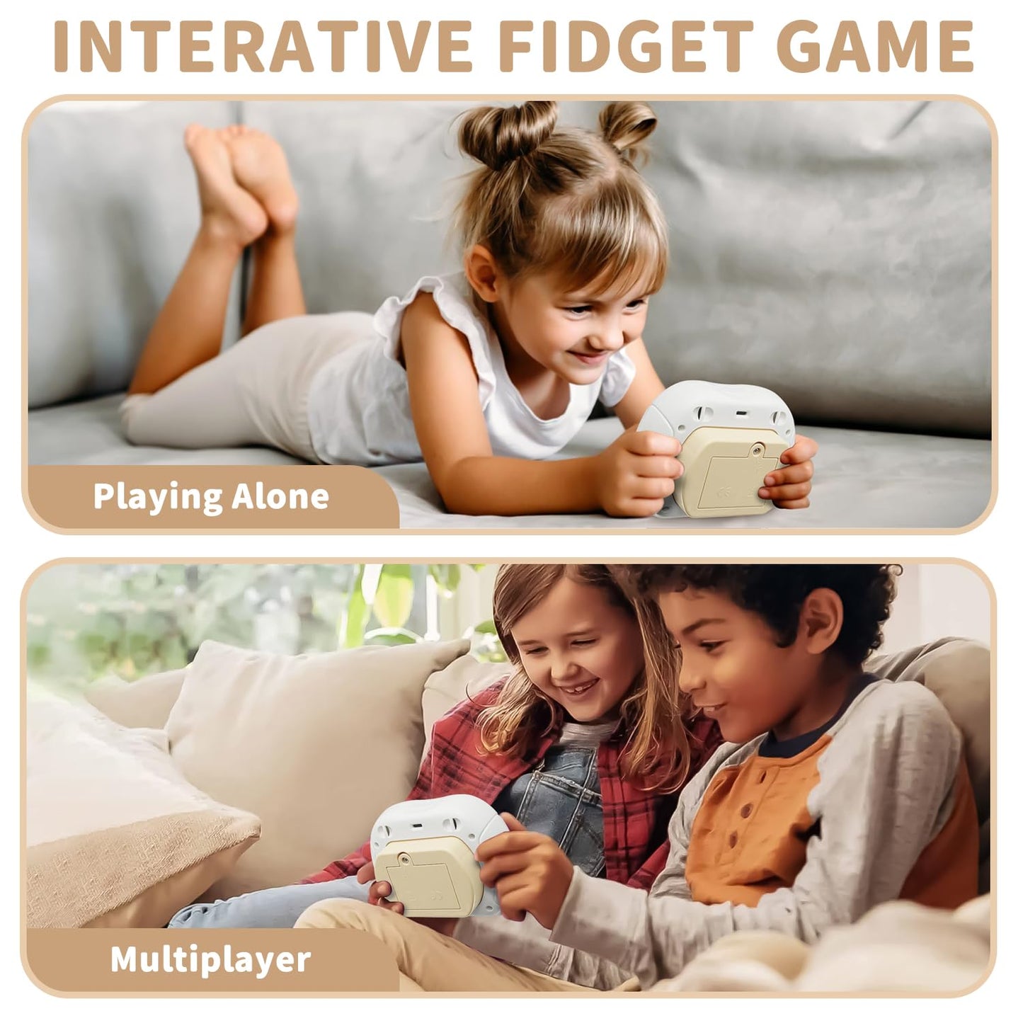 Intoypad Pop Game Light Up Fidget Toy – 6 Modes, LED Screen, Portable Bubble Popper