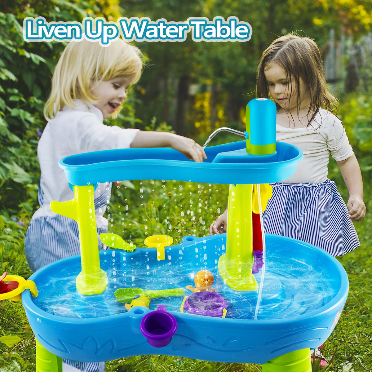 Intoypad Ultimate Water Table Pump — 3 Hours Non-Stop Water Play (Blue)
