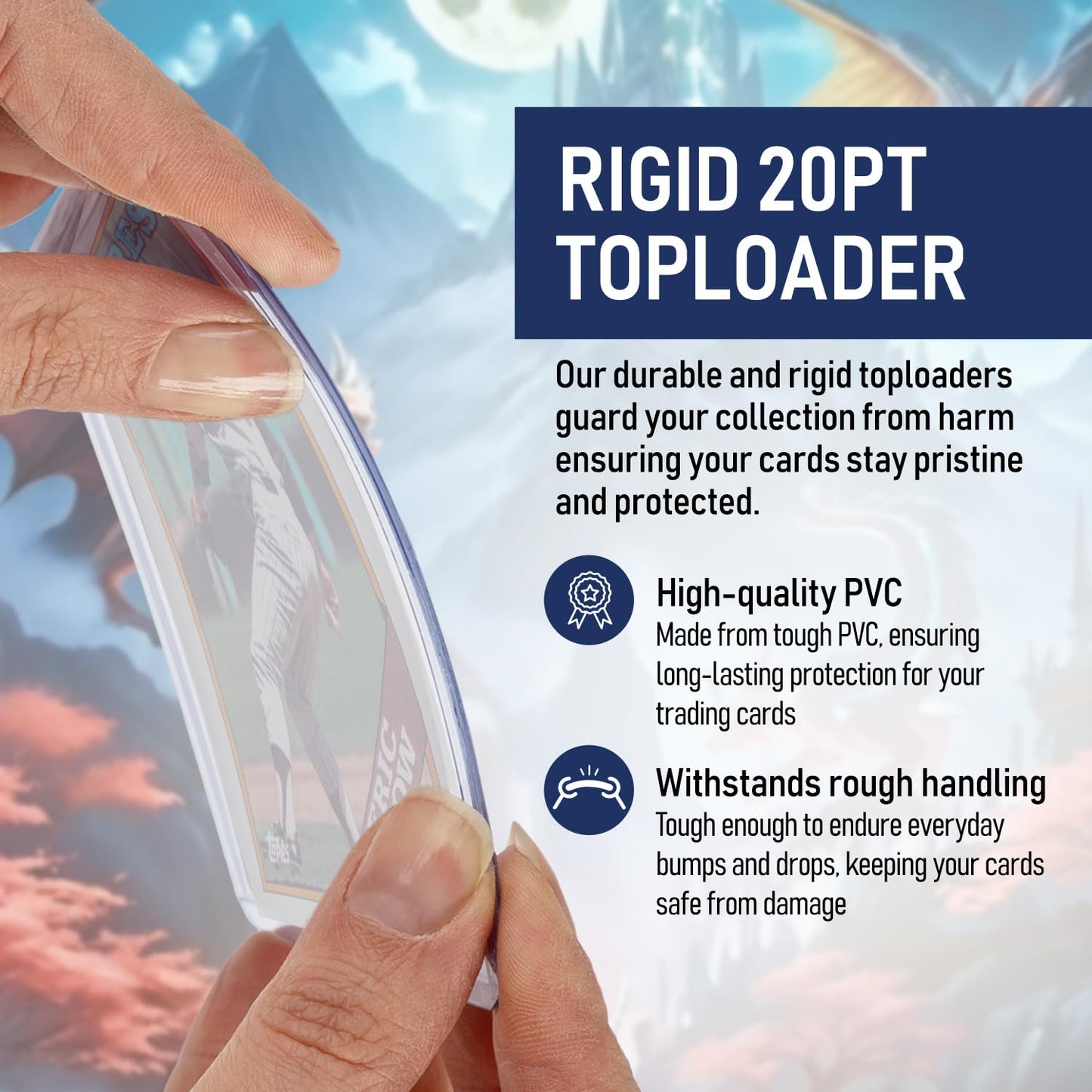 Invested Alliance Regular 3x4 Rigid Top Loaders for Cards & Card Sleeves | Ultra Trading Protectors for Baseball, MTG & TCG