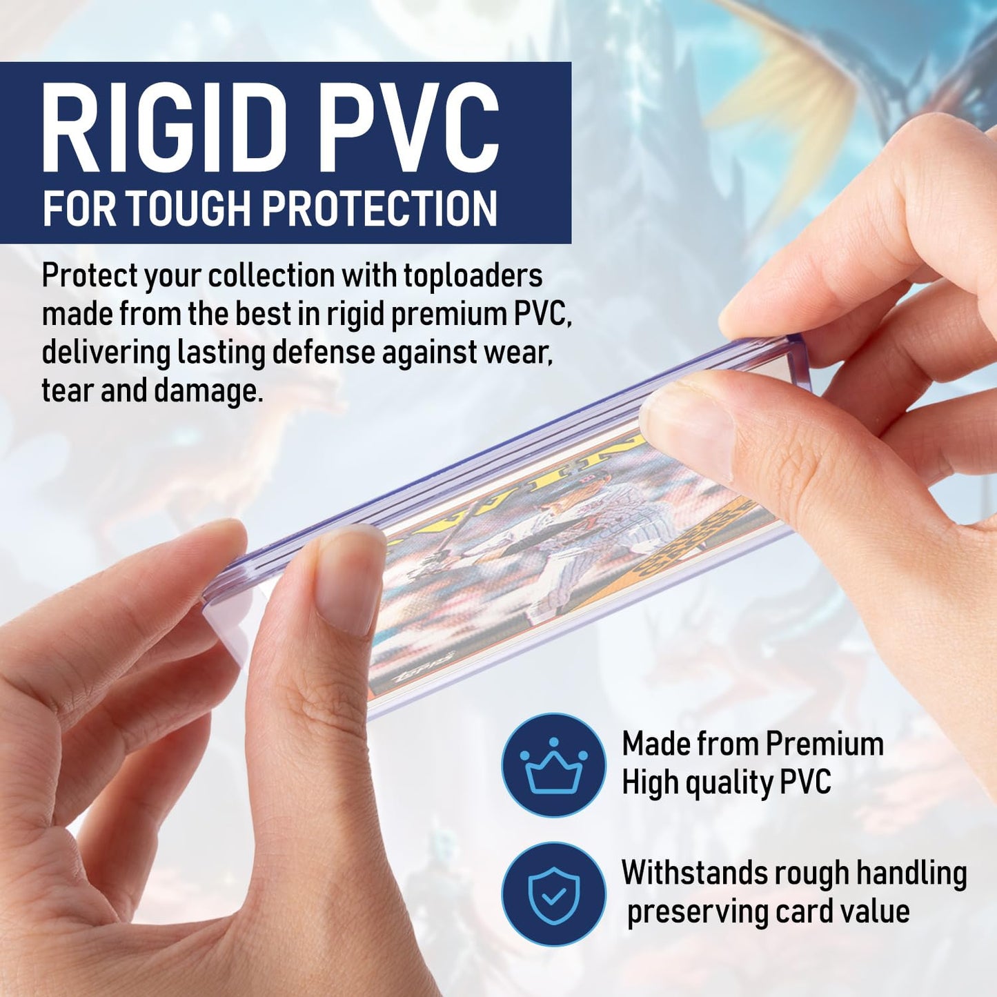 Invested Alliance Premium Top Loaders for Cards – 130pt Thickness, 2.5×3.5” Clear PVC, 100 Pack