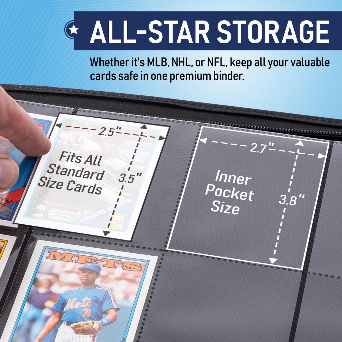 Invested Alliance Premium TCG Binder | 480 Card Capacity, 12 Pocket Pages, Zippered Ringless Storage