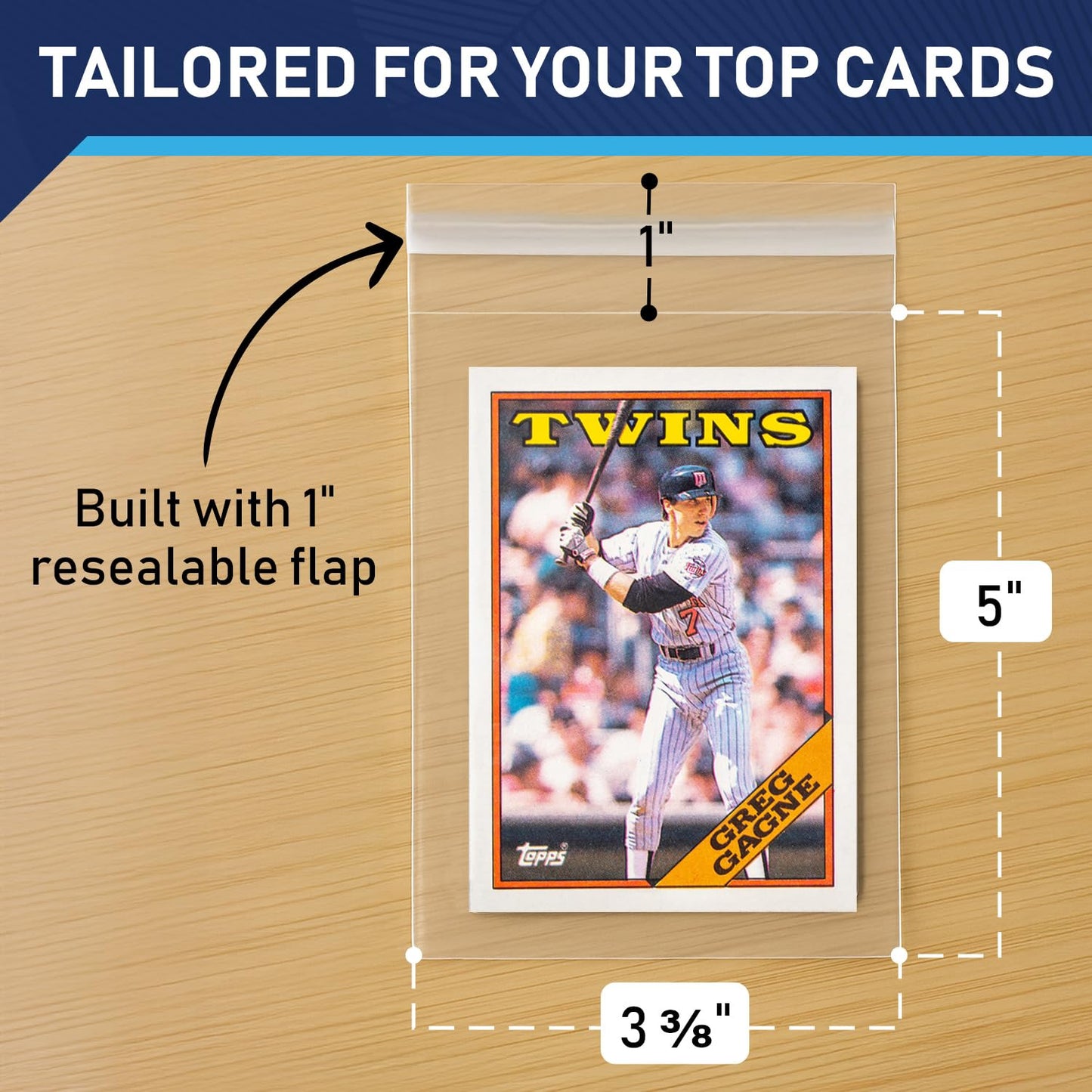 Invested Alliance Resealable Team Bags for Trading Cards — 100 Count, Clear, Acid-Free, Fits Top Loaders & Magnetic Holders