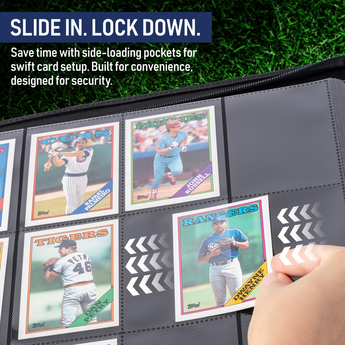 Invested Alliance Premium TCG Binder | 480 Card Capacity, 12 Pocket Pages, Zippered Ringless Storage