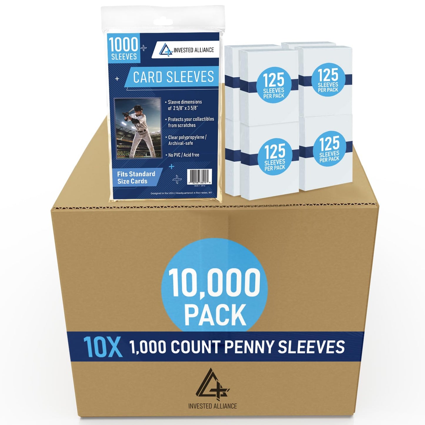 Invested Alliance Premium Penny Sleeves for Trading Cards – Ultra Clear, Archival-Safe (Standard & Thick Options)