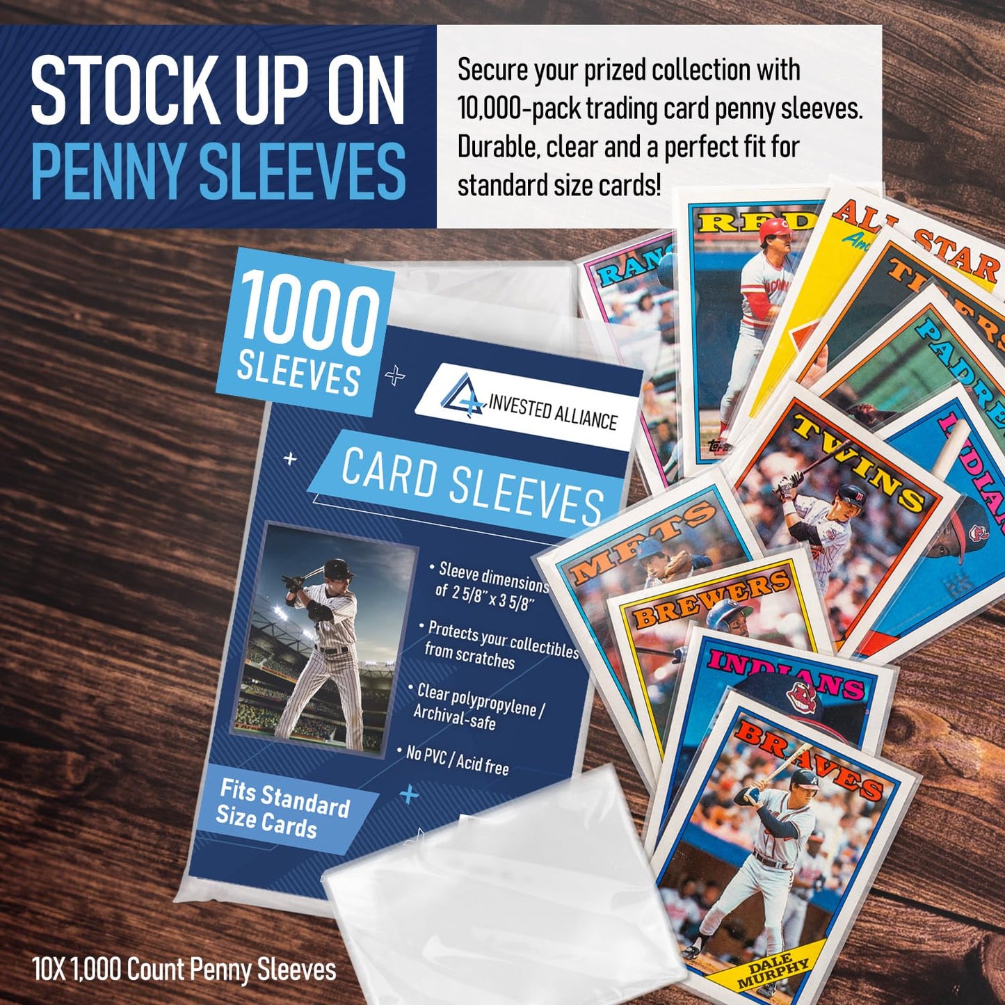 Invested Alliance Premium Penny Sleeves for Trading Cards – Ultra Clear, Archival-Safe (Standard & Thick Options)