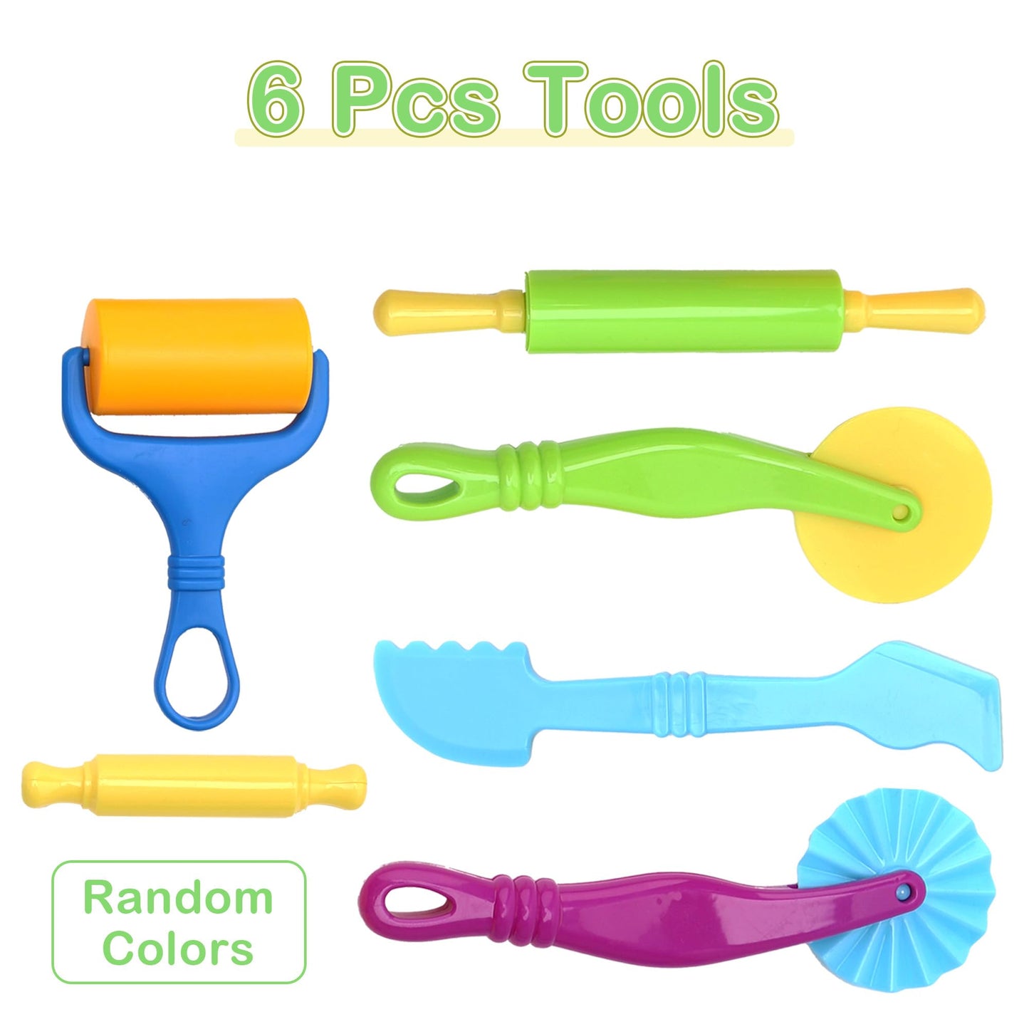Inxens Dough Tools Set — 25-Piece Creative Play Kit for Toddlers (Ages 2-4) Non-Toxic