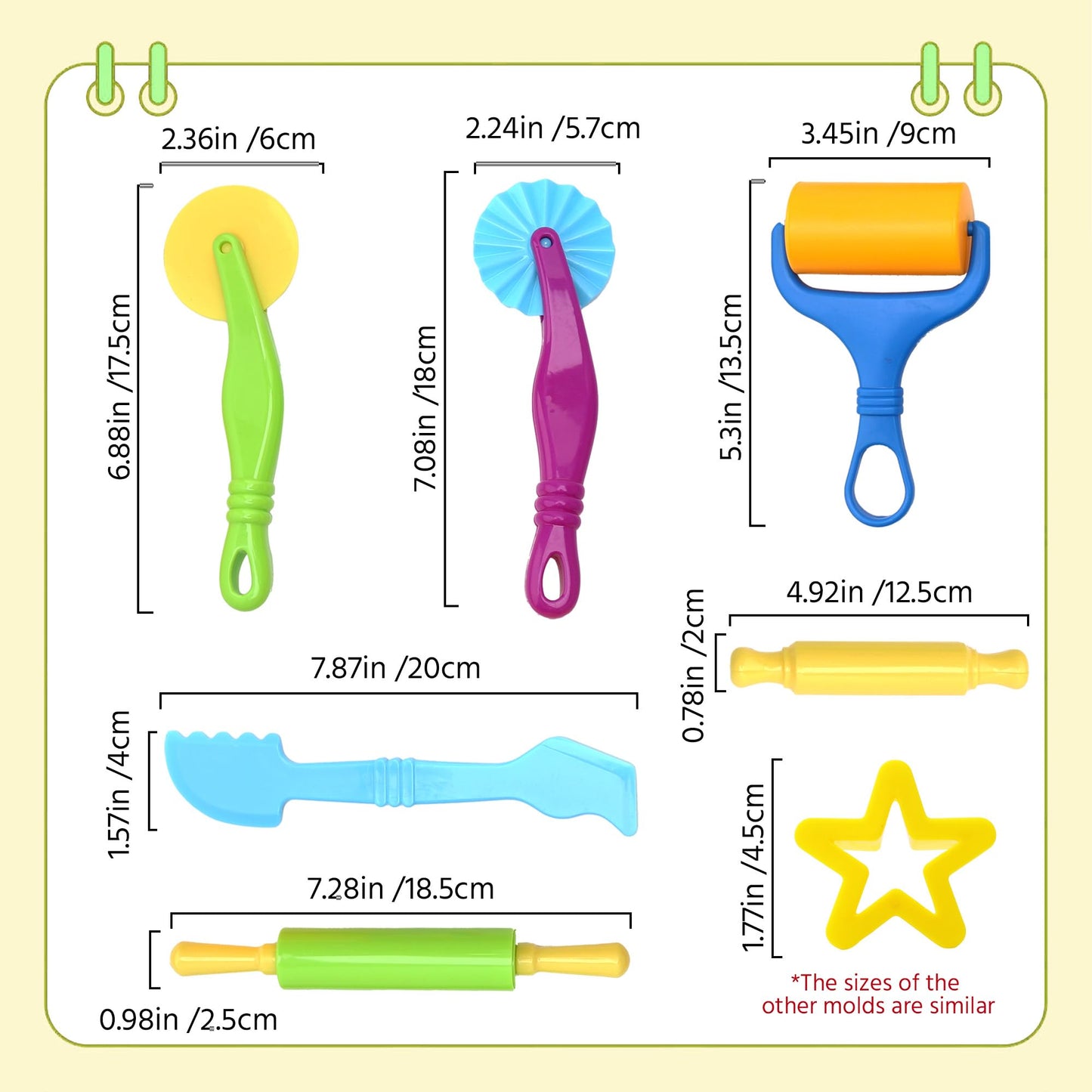Inxens Dough Tools Set — 25-Piece Creative Play Kit for Toddlers (Ages 2-4) Non-Toxic
