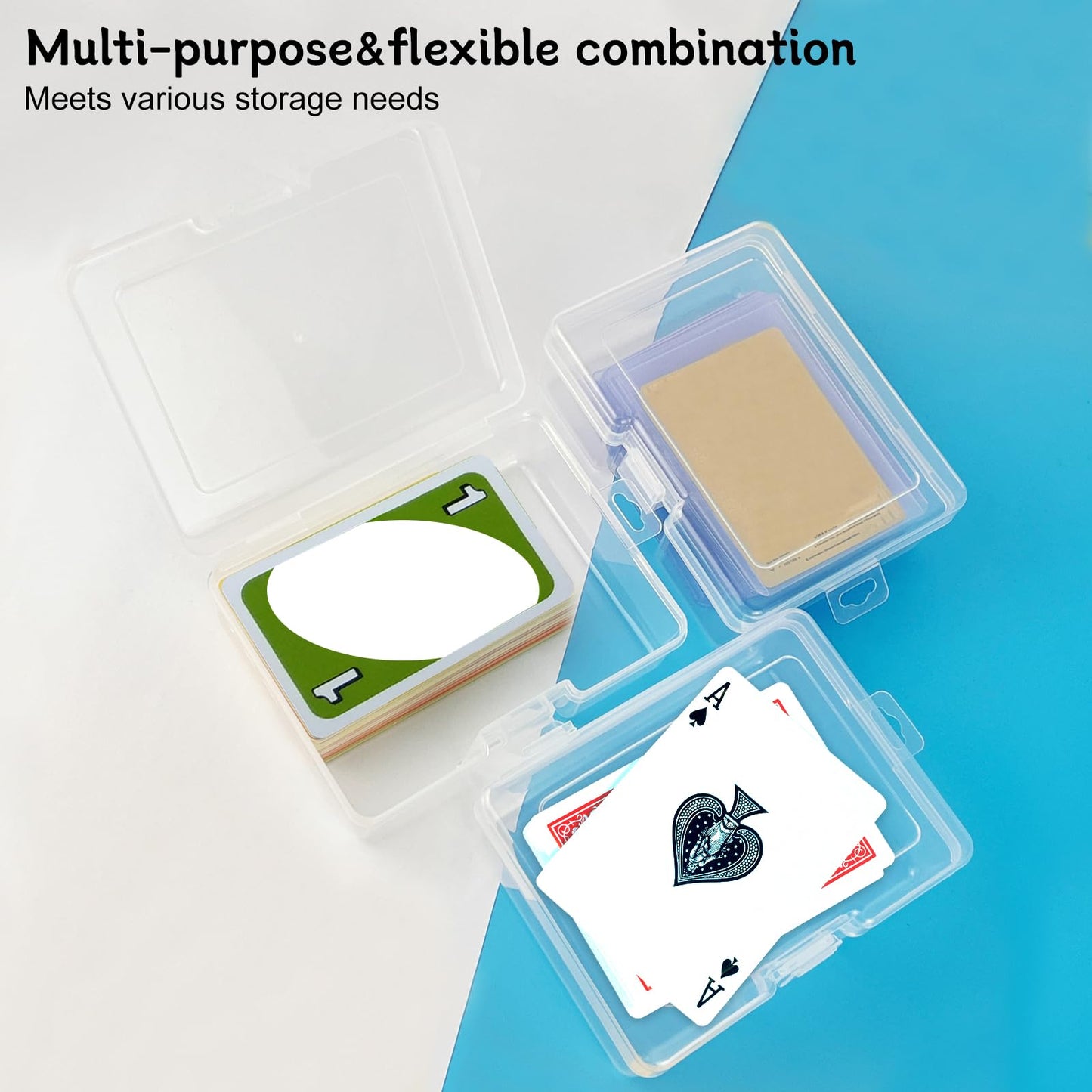 IOKUKI 3PCS Card Storage Box – UNO 112PCS High Capacity Card Case (No Cards)