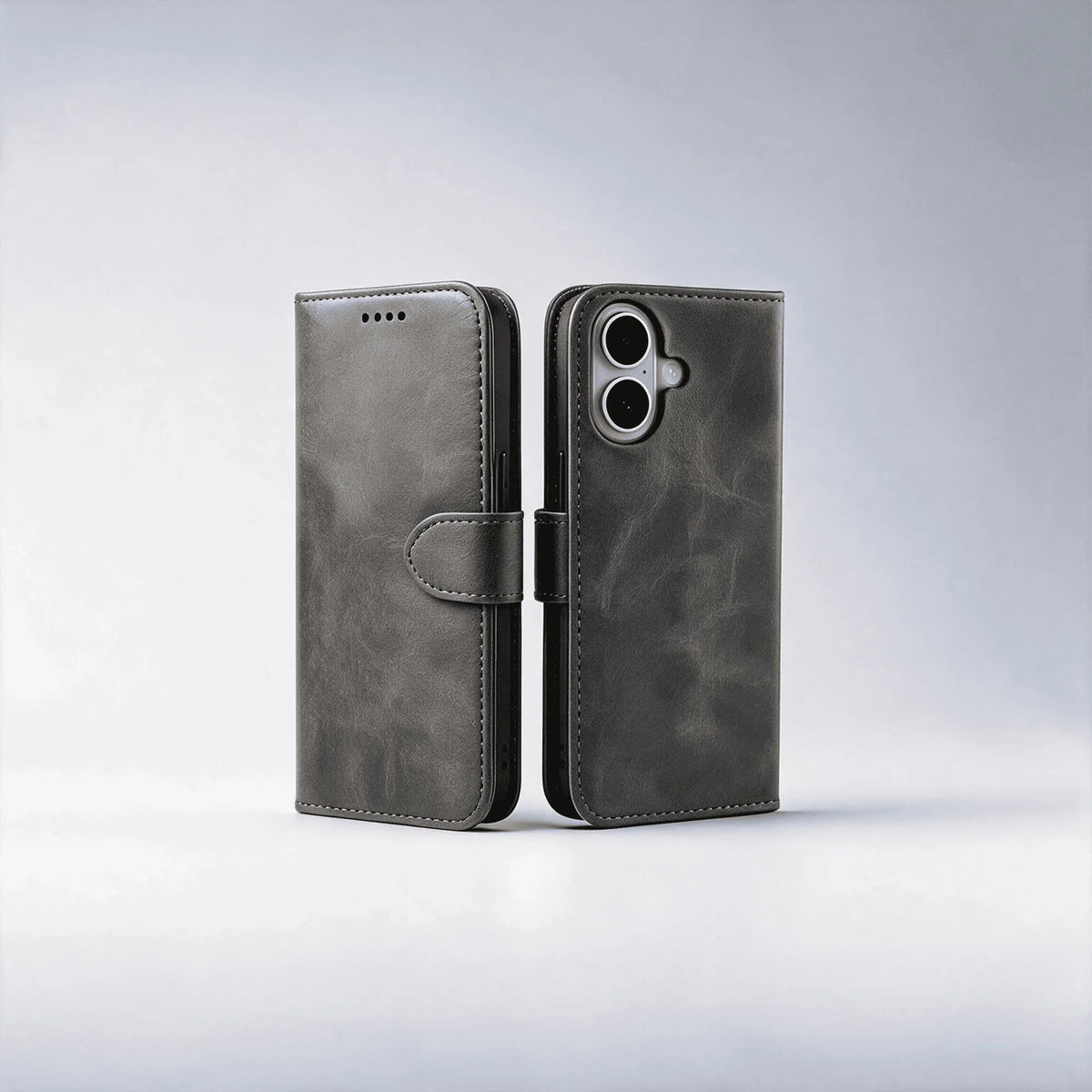 iPhone 16 Series Book Flip Case Leather Wallet