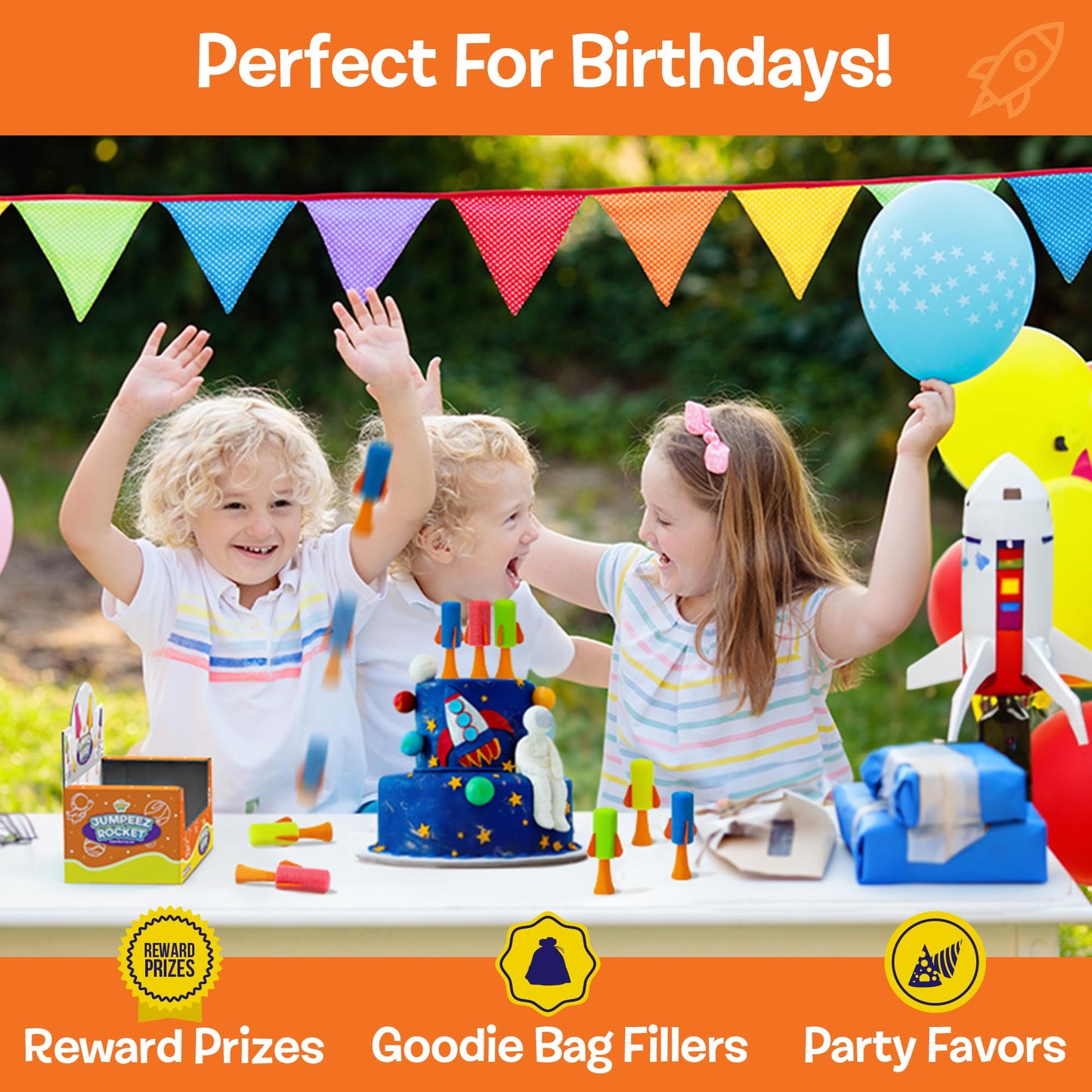 IPIDIPI TOYS Jumpeez LED Jumping Rocket Poppers – 24-Pack Light Up Launchers