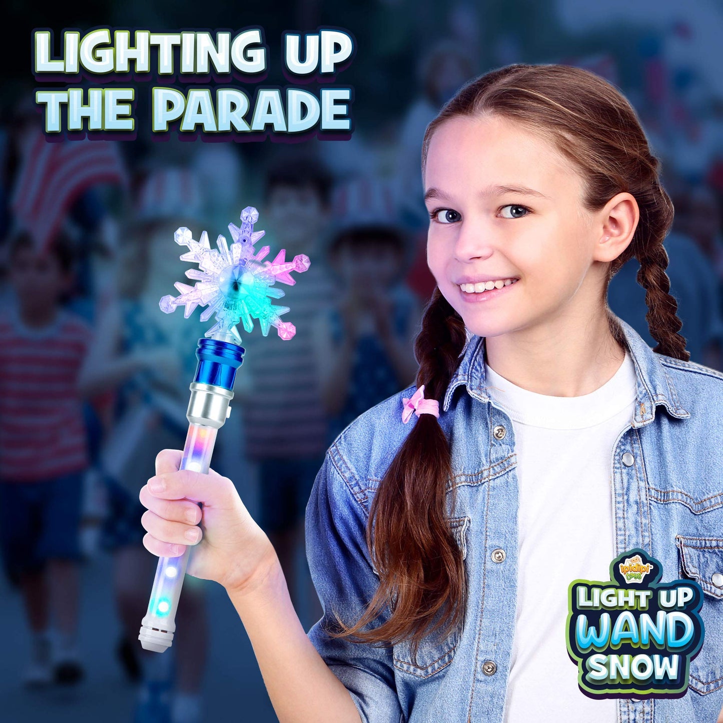 IPIDIPI TOYS Snowflake Wand – Light Up Magic Wand for Kids, Pack of 2, Gift-Ready