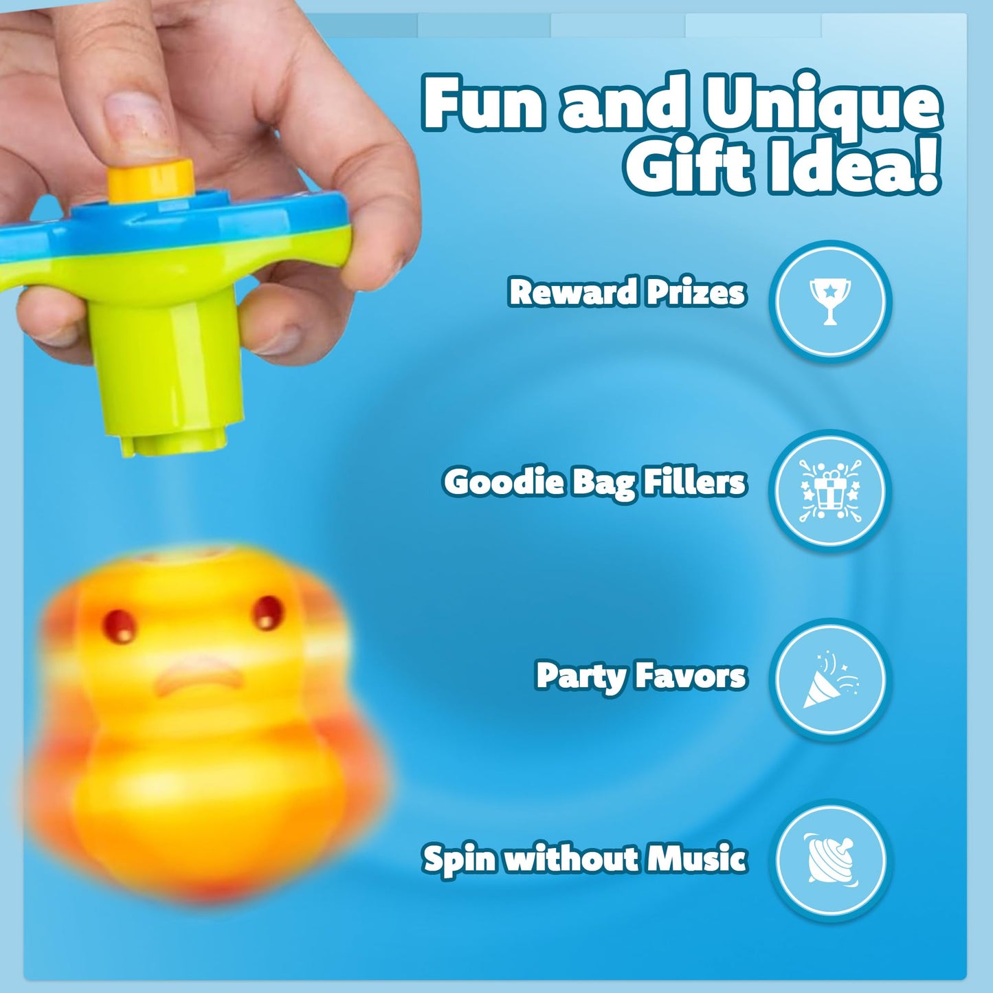 IPIDIPI TOYS Spineez Animal Light Up Spinning Tops – 8 LED Spinners