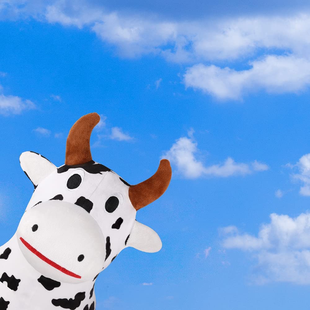 iPlay Bouncy Pals Cow Hopper – Plush Inflatable Ride-On Toy for Toddlers