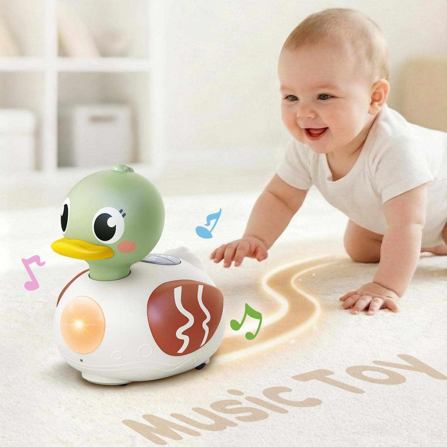 iPlay iLearn Baby Musical Duck Toy – 2-in-1 Learning & Music for 6-12 Months