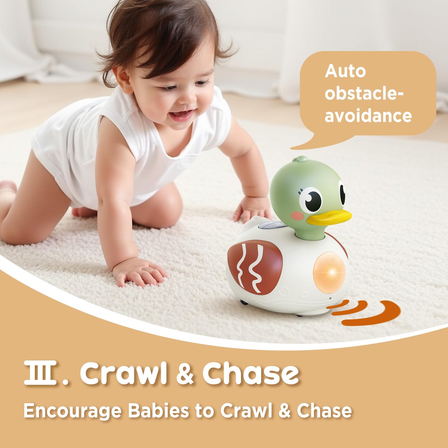 iPlay iLearn Baby Musical Duck Toy – 2-in-1 Learning & Music for 6-12 Months