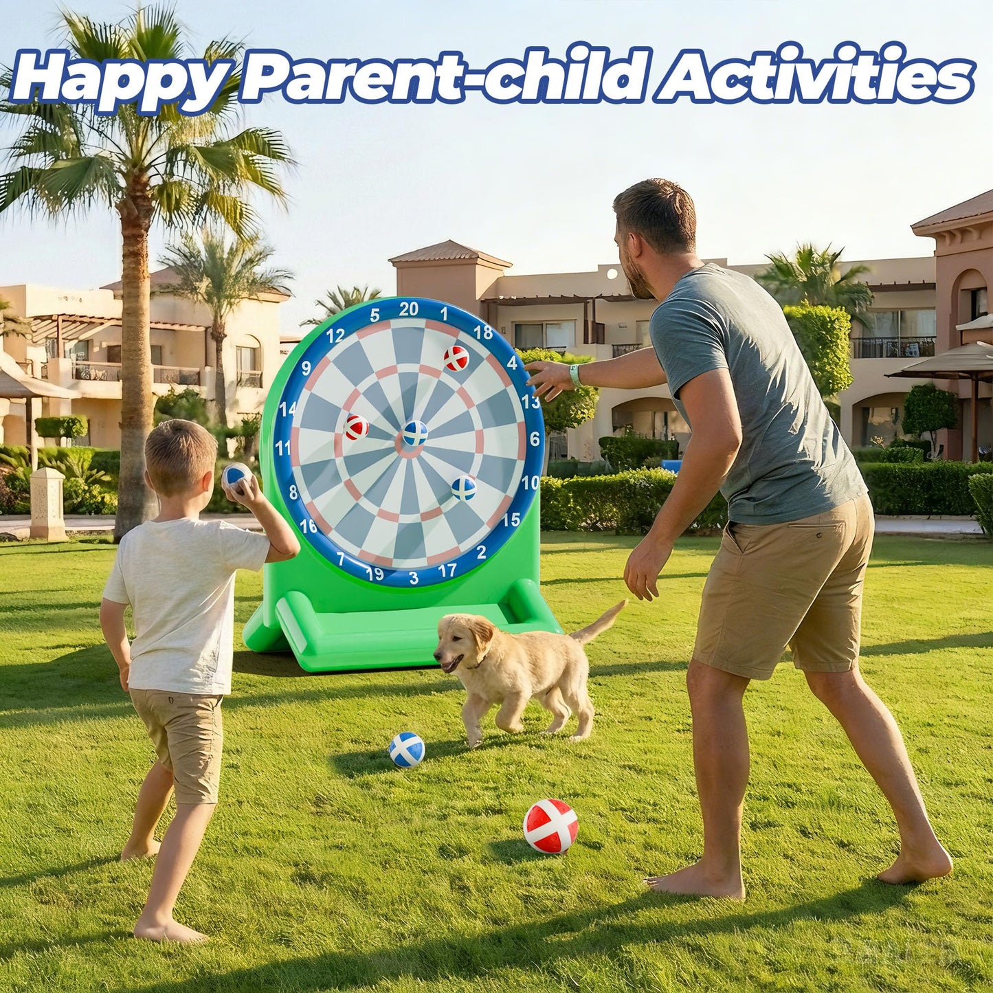 iPlay iLearn Inflatable Dart Board Pool Toy – Water Games for Kids & Family