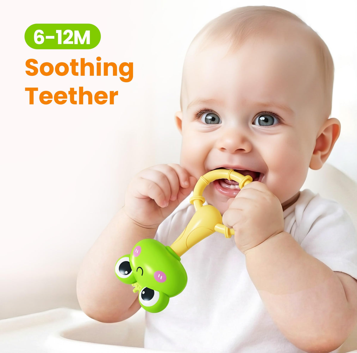 iPlay iLearn Baby Maracas Rattle Set — Infant Animal Shaker Toys for 0–18 Months